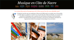Desktop Screenshot of musiquecotedenacre.com