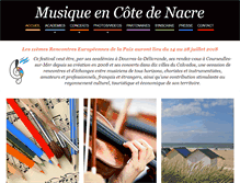 Tablet Screenshot of musiquecotedenacre.com